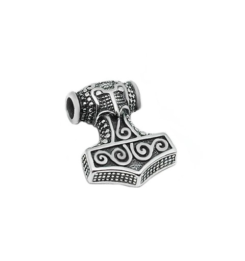 Thor's hammer pendant in sterling silver.