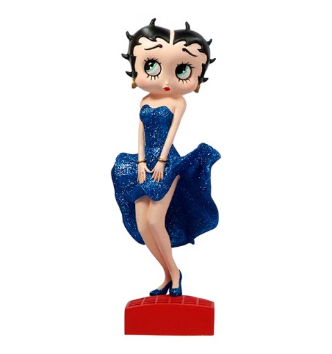 Betty Boop posando vestido azul
