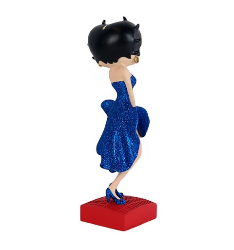 Betty Boop posing, blue dress