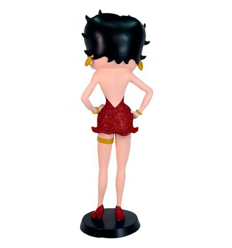 Betty Boop posando, vestido rojo