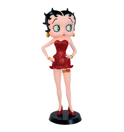 Betty Boop posing, red dress