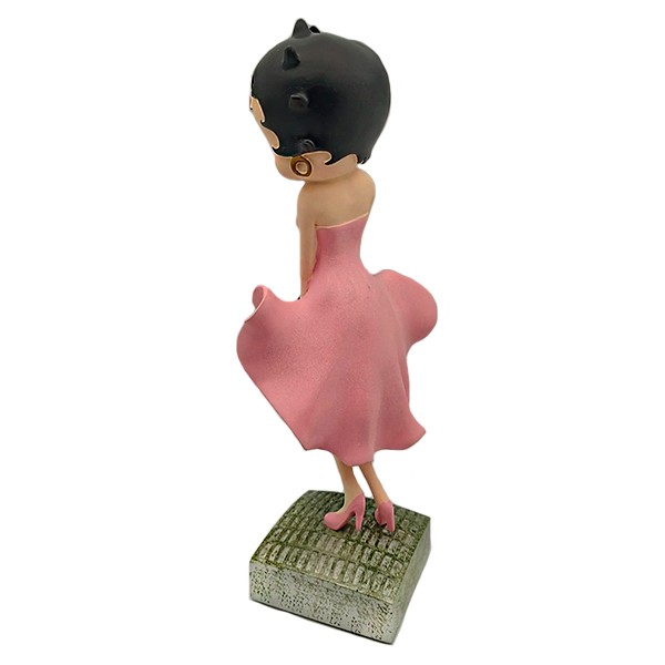 Betty Boop posing, pink dress.