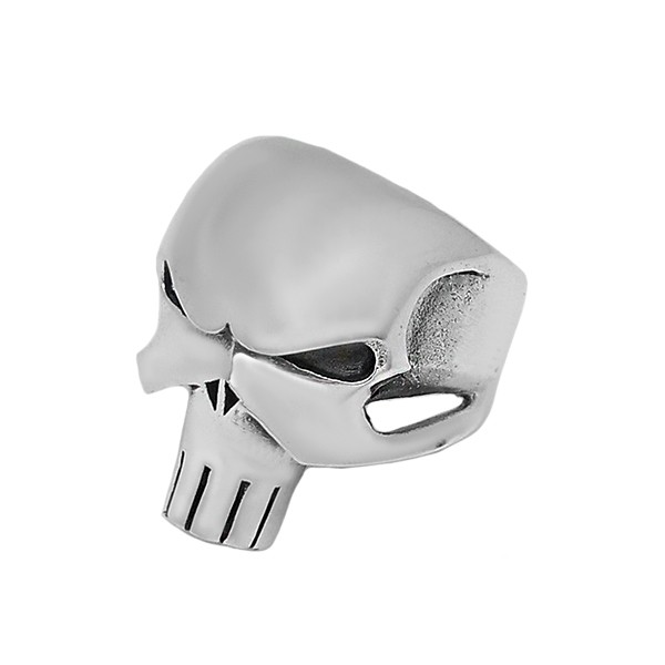 Smooth Silver Skull ring