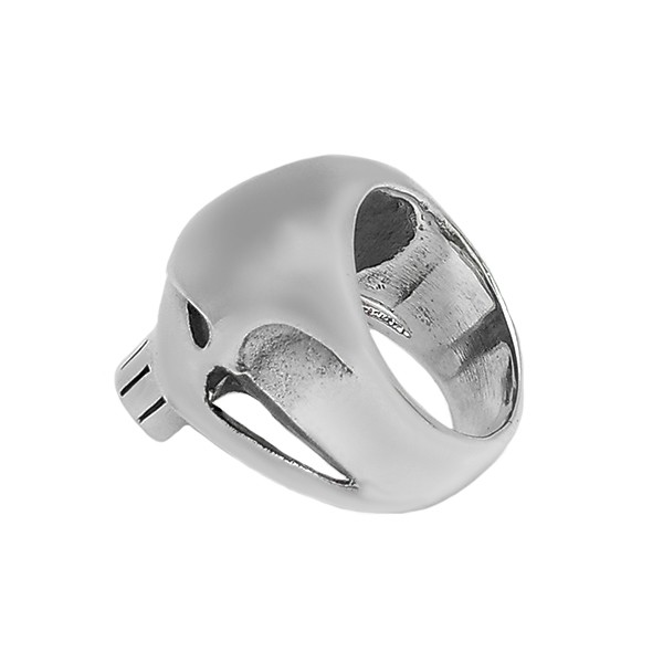 Smooth Silver Skull ring