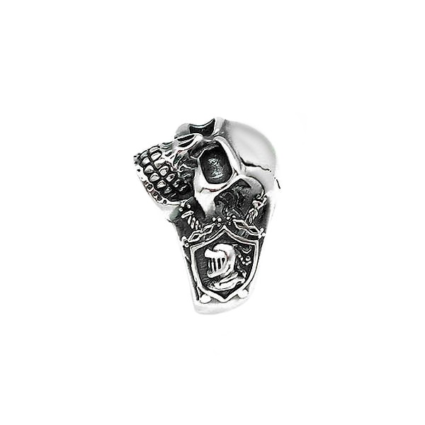 Anillo unisex, con forma de calavera, en plata de ley.