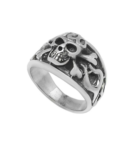 Skull bones ring