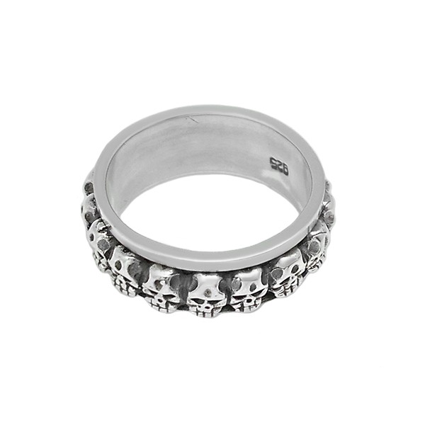 Anillo calaveras antiestrés