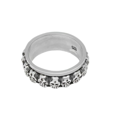 Anillo calaveras antiestrés