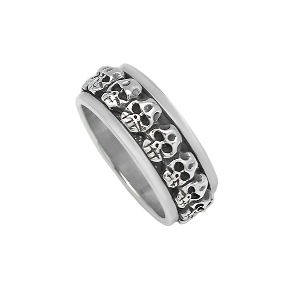 Anillo calaveras antiestrés