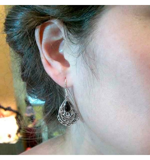 Long jet earrings