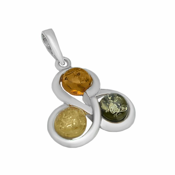 Silver trisquel with amber