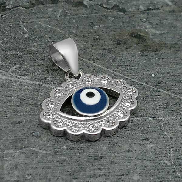 Colgante plata ojo turco