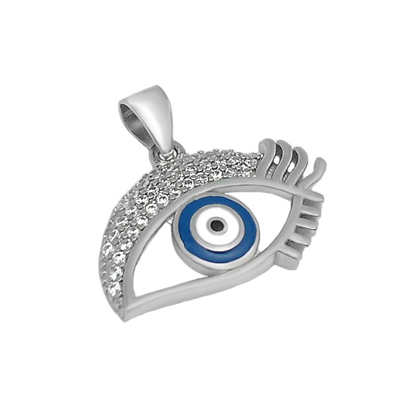 Sterling silver Turkish eye pendant
