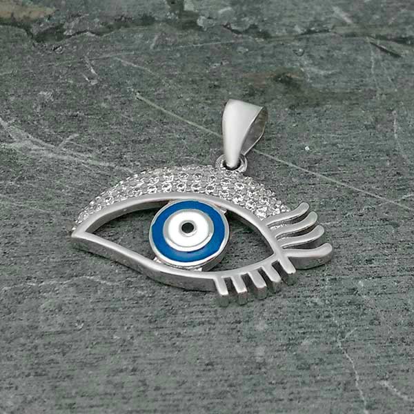 Colgante ojo turco plata