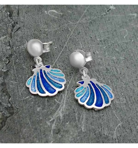 Santiago shell sterling earrings