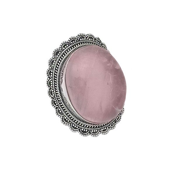 Anillo cuarzo rosa