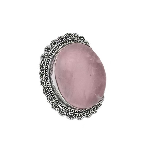 Anillo cuarzo rosa