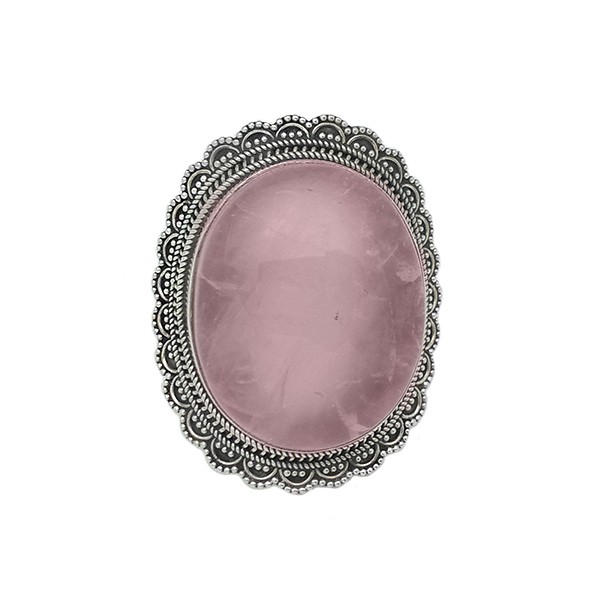 Anillo cuarzo rosa