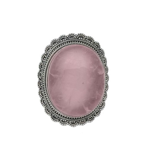 Anillo cuarzo rosa