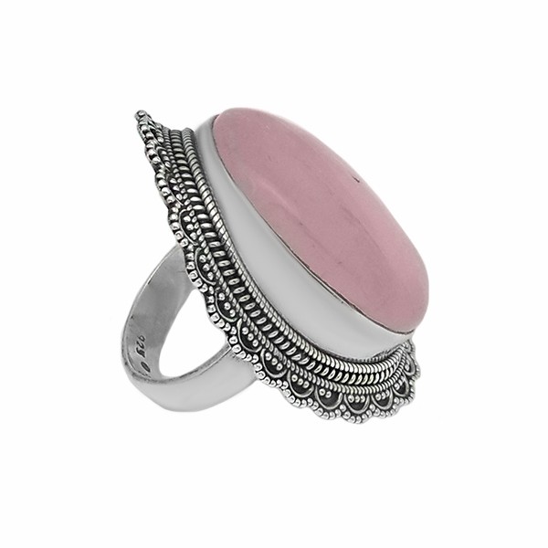 Anillo cuarzo rosa