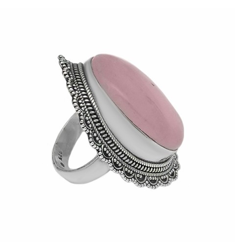 Anillo cuarzo rosa