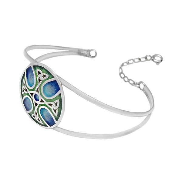 Silver bracelet with Celtic cross