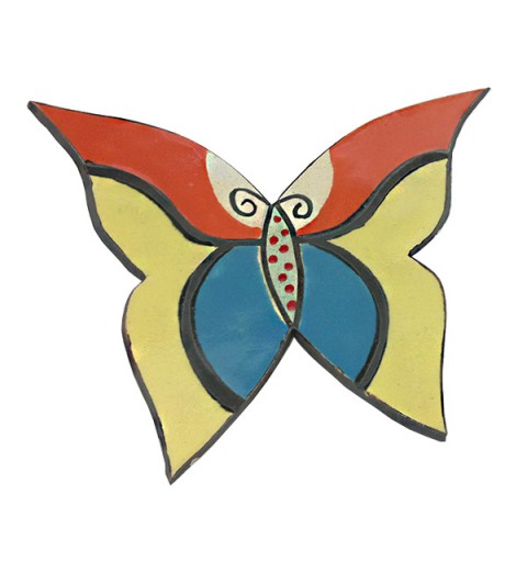 Multicolored ceramic butterfly