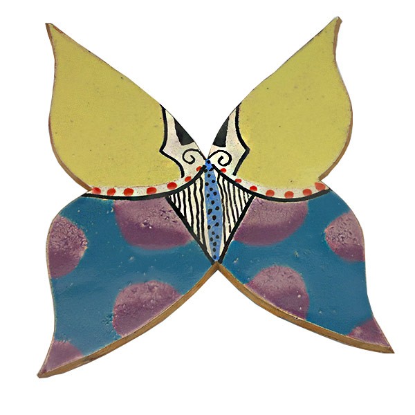 Ceramic butterfly with polka dots