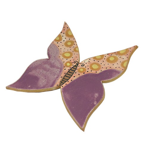 Mariposa de cerámica violeta
