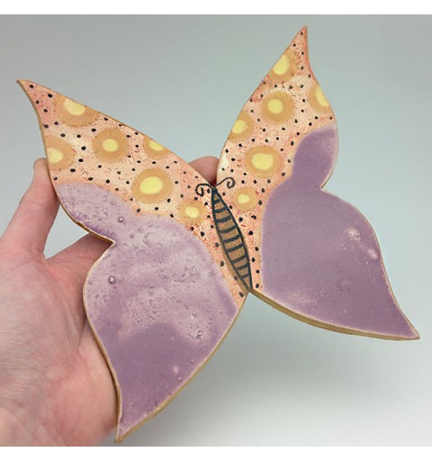 Violet ceramic butterfly