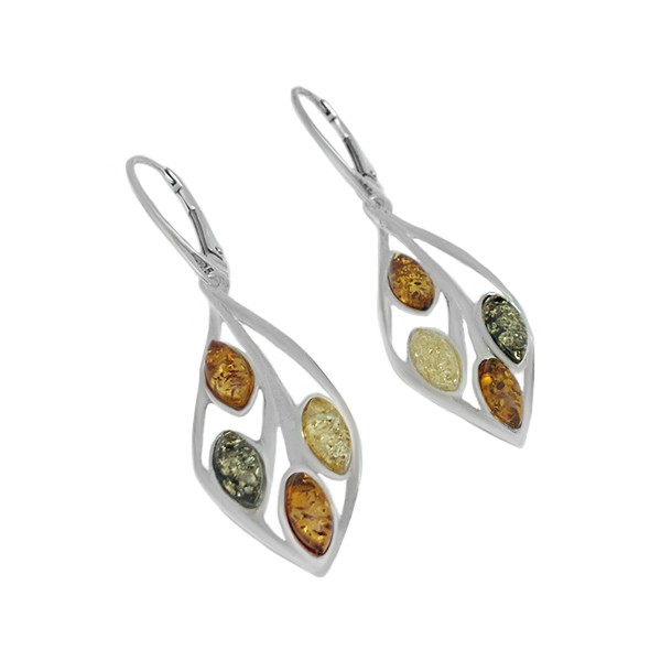 Amber stone earrings
