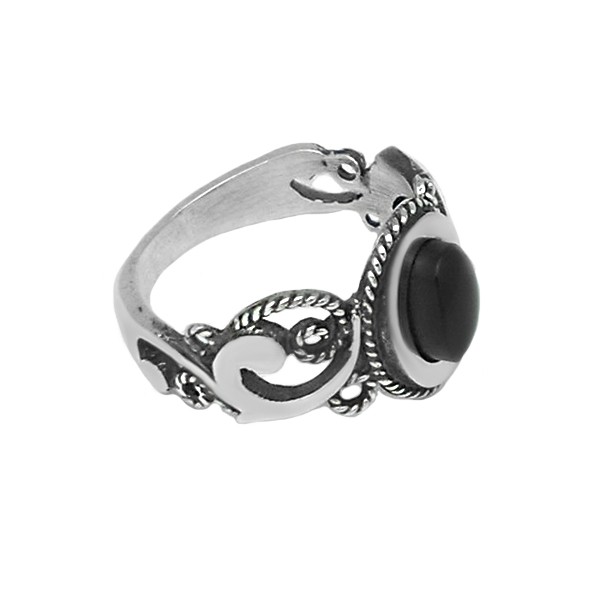 Oval jet ring