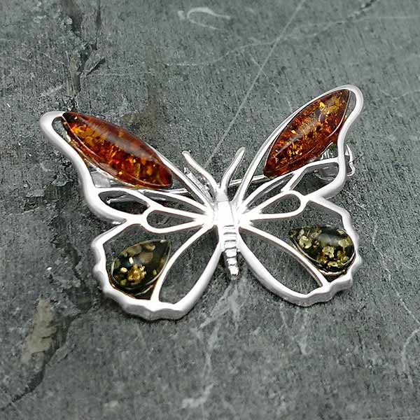 Openwork butterfly brooch/pendant