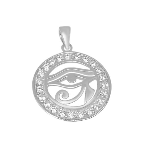 Eye of Horus pendant with zircons
