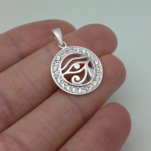 Colgante ojo de Horus con circonitas