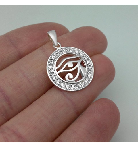 Colgante ojo de Horus con circonitas