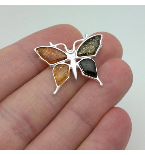 Colorful butterfly brooch/pendant