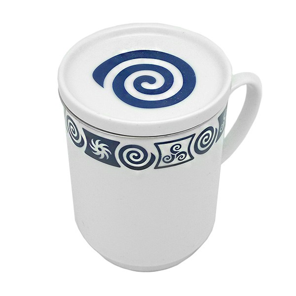 Celtic greek tea cup with spiral