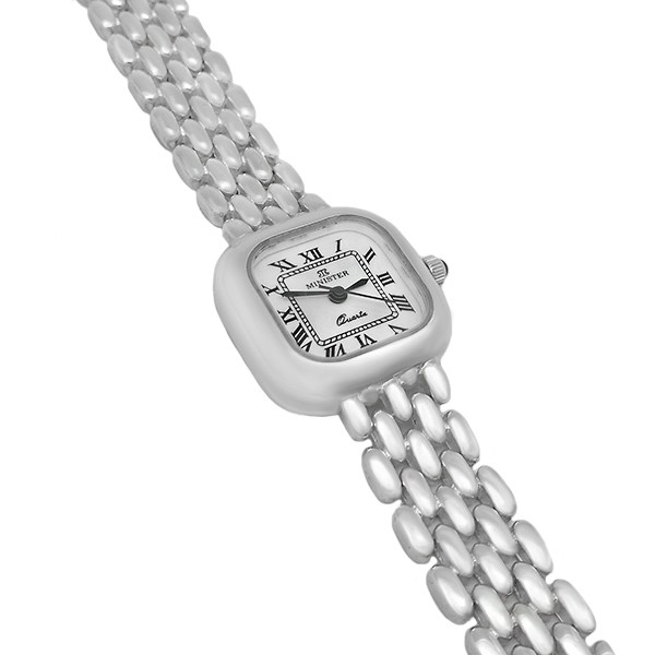 Cartier type watch in sterling silver