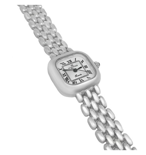 Cartier type watch in sterling silver