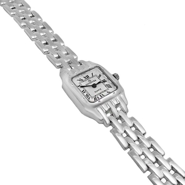 Cartier type sterling silver watch