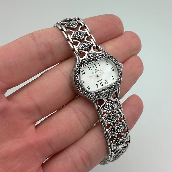 Silver watch and Marcasites
