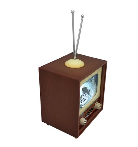 Televisor Retro con Escena Navideña Animada