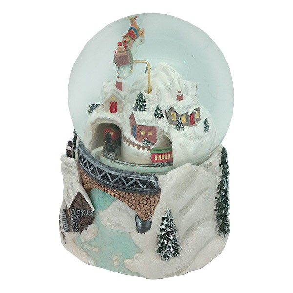 Snowball Santa Claus with his sleigh