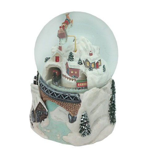 Snowball Santa Claus with his sleigh