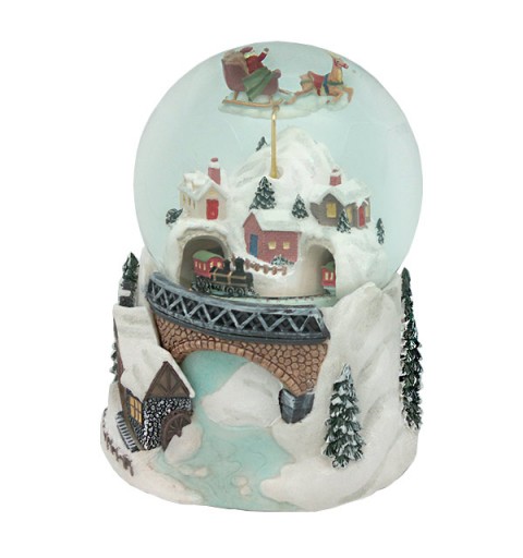 Snowball Santa Claus with his sleigh