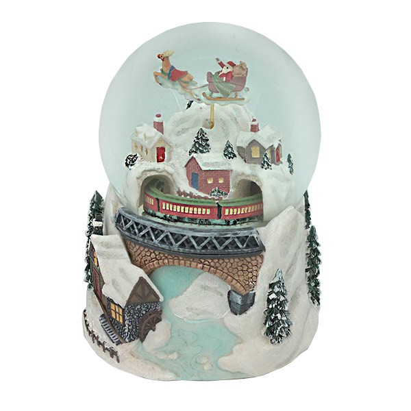 Snowball Santa Claus with his sleigh