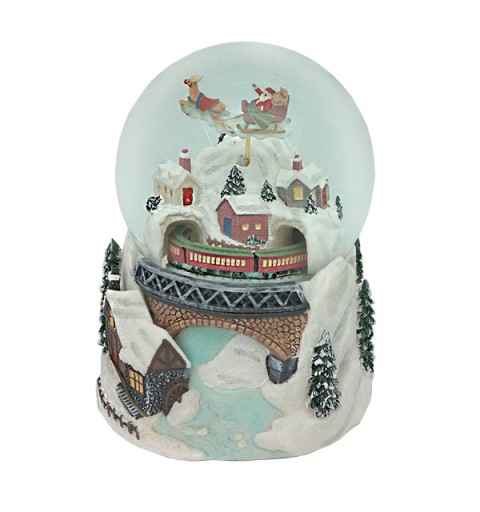 Snowball Santa Claus with his sleigh