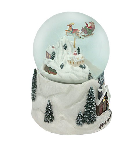 Snowball Santa Claus with his sleigh