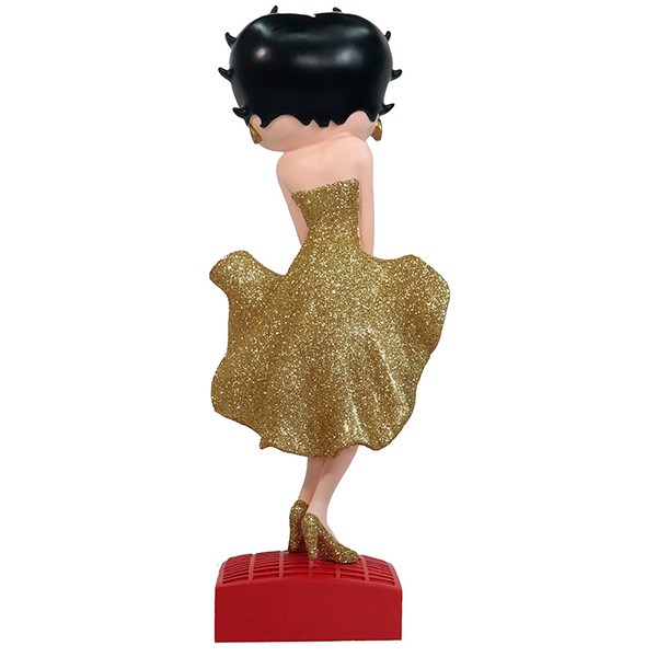 Betty Boop Marilyn pose, gold dress.